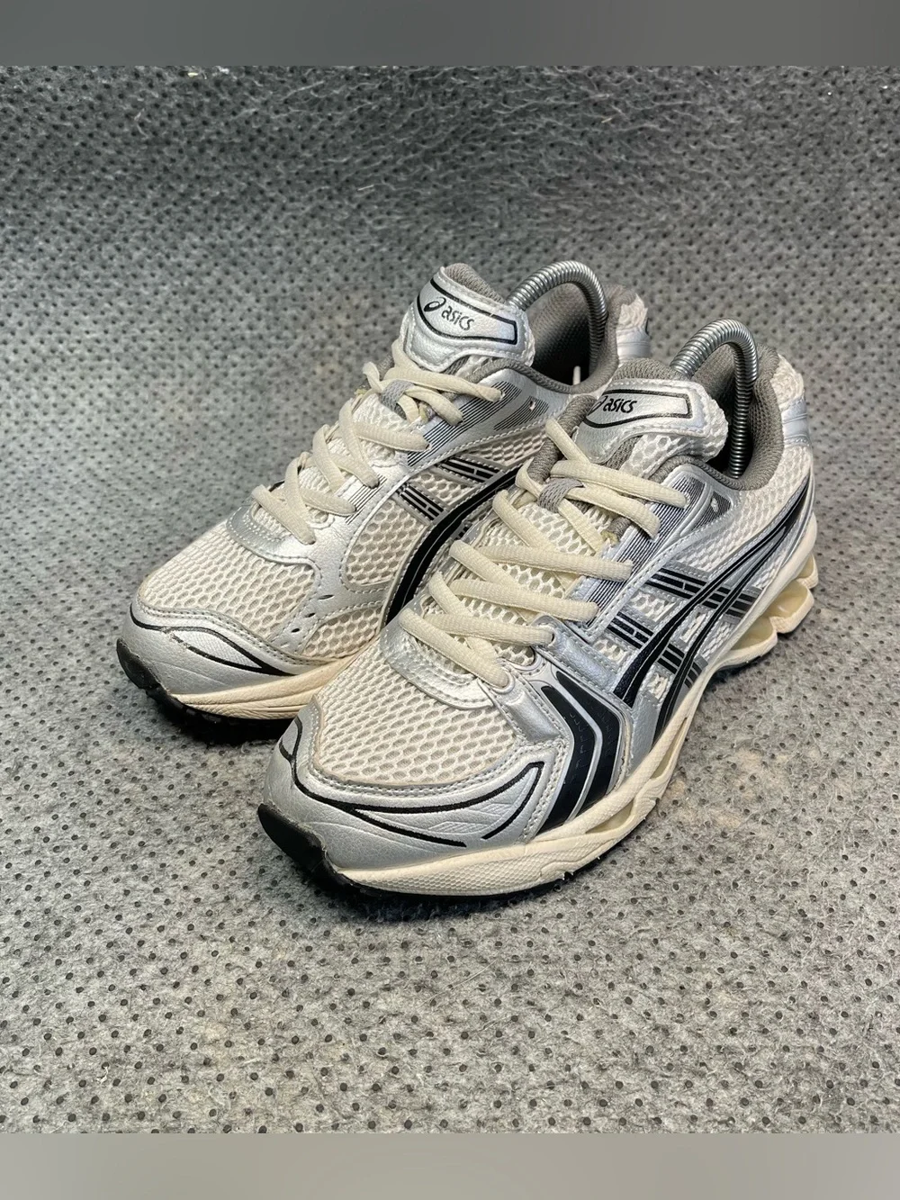 Asics Gel-Kayano 14 Jjjjound Silver Black Mesh Shoes Size 8.5 Women’s 7 Men’s